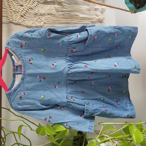 Salopette Jean Fille Hanna Andersson Taille 5 (120) – Denim Bleu – Été/Printemps